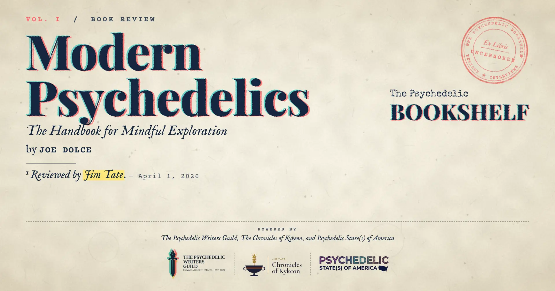 The Psychedelic Bookshelf series banner
