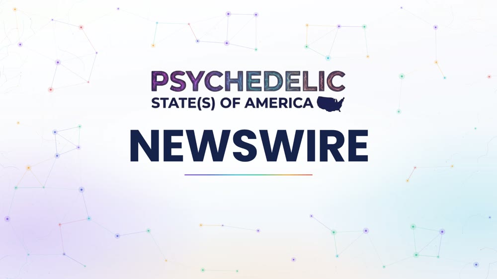 PSA Newswire banner: an animated typewriter spelling out 'Psychedelic State(s) of America'